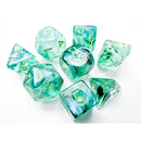 Chessex D7-Die Set Borealis Polyhedral Kelp/light green Luminary 7-Die Set with bonus die
