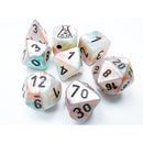 Chessex D7-Die Set Lustrous Polyhedral Sea Shell/black Luminary 7-Die Set with bonus die