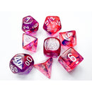 Chessex D7-Die Set Nebula Polyhedral Black Light Special/white 7-Die Set with bonus die