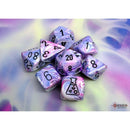 Chessex D7-Die Set Festive Polyhedral Hydrangea/black 7-Die Set with bonus die