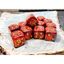 D6 Dice Soviet Union War Dice Scarab® Scarlet/gold 16mm d6 Dice Block 12 dice