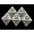 Chessex Specialty Dice Set - Weather d8 Custom engraved