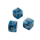 Chessex D6 Dice Phantom Polyhedral Teal/gold d6