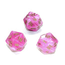 Chessex D20 Dice Vortex Polyhedral Pink/gold d20