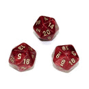 Chessex D20 Dice Vortex Polyhedral Burgundy/gold d20