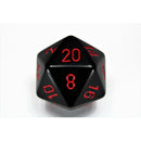Chessex D20 Dice Opaque 34mm Black/red d20