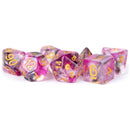 MDG Unicorn Resin Polyhedral Dice Set - Blushing Steel