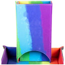 Fanroll By Metallic Dice Games MDG - Fold Up Velvet Dice Tower Watercolour Rainbow