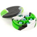 MDG Silicone Dice Case Round - Green/Black/White