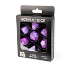 MDG Stardust Purple 16mm Acrylic Dice Set