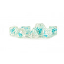 Fanroll By Metallic Dice Games MDG Resin 16mm Poly Dice Set - Snowflake Dice
