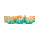 MDG Resin 16mm Polyhedral Dice Set - Layered Stardust Sunset