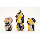 MDG 16mm Pride Sharp Edge Silicone Rubber Poly Dice Set - Nonbinary