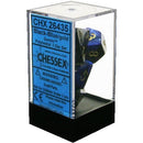 D7-Die Set Dice Gemini Polyhedral Black-Blue/Gold 7 Dice in Display
