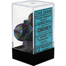 D7-Die Set Dice Gemini Polyhedral Purple-Teal/Gold 7 Dice in Display