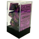 D7-Die Set Dice Gemini Polyhedral Black-Purple/Gold 7 Dice in Display