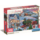 Clementoni Puzzle Christmas Train Poster Included 500 Pieces