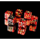 Die Hard Dice Positive 6pc Counter Set - Red Black for MTG
