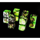 Die Hard Dice Negative 6pc Counter Set - Green Black for MTG