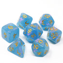 Die Hard Dice 7pc RPG Set - Elessia Moonstone Rumara with Gold