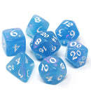 Die Hard Dice 7pc RPG Set - Elessia Moonstone Rumara with White