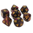 Die Hard Dice 7pc RPG Set - Elessia Moonstone Inkswell with Gold