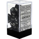 Chessex D7-Die Set  Opaque Polyhedral Black/white 7-Die Set