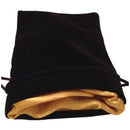 Fanroll By Metallic Dice Games MDG Velvet Dice Bag with Gold Satin Lining - Black