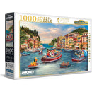 Harlington Thomas Kinkade Puzzle Disney Mickey and Minnie in Italy 1,000 Pieces