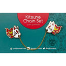 Kitsune White: Chain Connected Enamel Pin Game