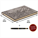 3D Faux-Leather Notebook / Journal - Silver Dragon