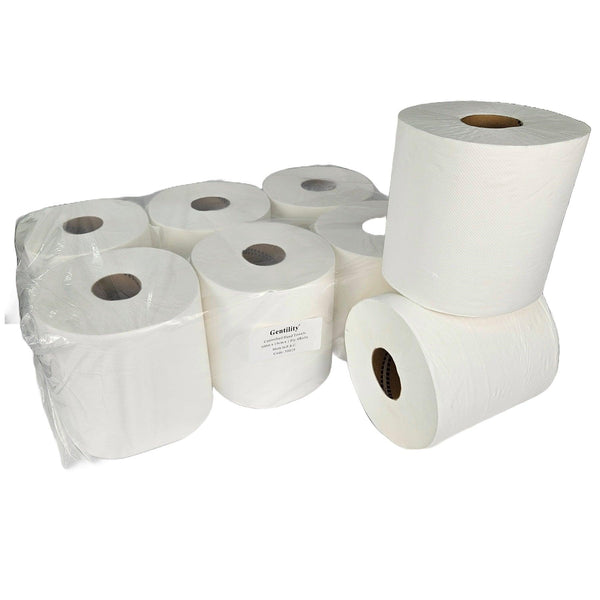 A&C Gentility Centerfeed Paper Hand Towels Roll 1ply 190mmx300m 6 Rolls AC-30019 AC-30019 - SuperOffice