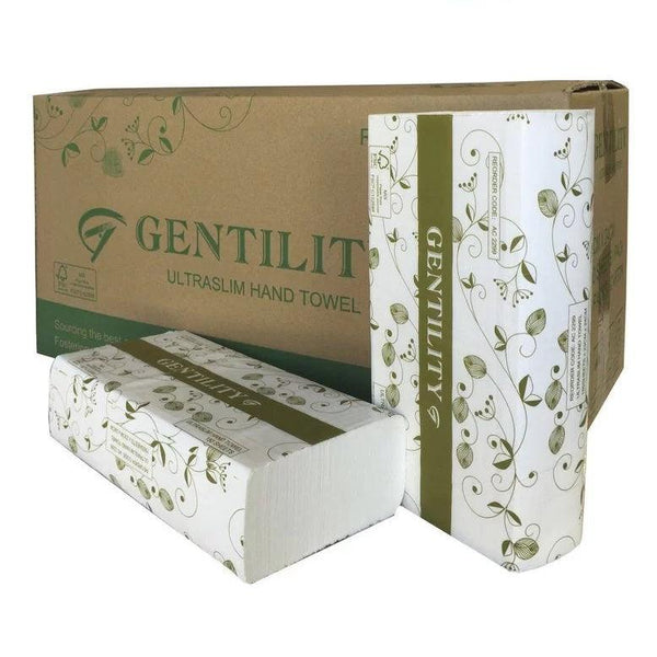 A&C Gentility Ultraslim Hand Paper Towels 23x24cm 1ply 150 Sheets x 16 Packs/Carton AC-2299 AC-2299 - SuperOffice