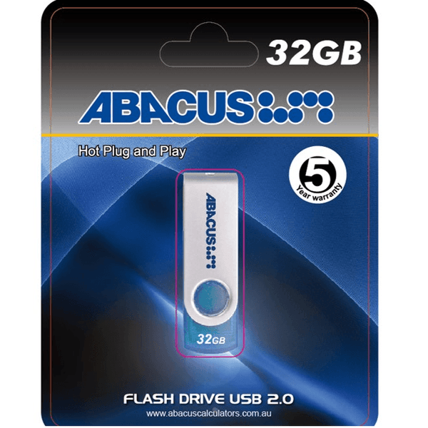Abacus USB Swivel 32GB Stick Flash Drive 2.0 ABACUS32GB - SuperOffice