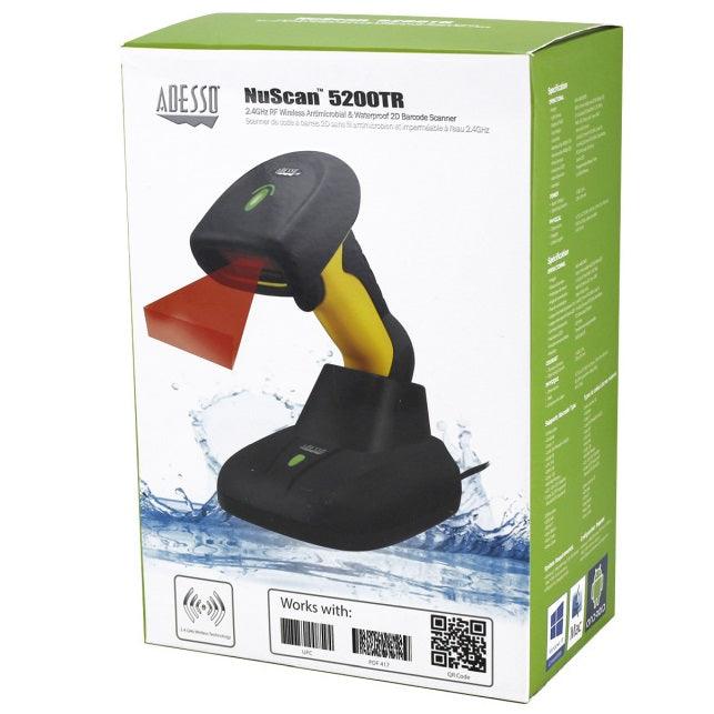 Adesso NuScan Barcode Scanner 4100B Bluetooth Antimicrobial Waterproof CCD NUSCAN 4100B - SuperOffice
