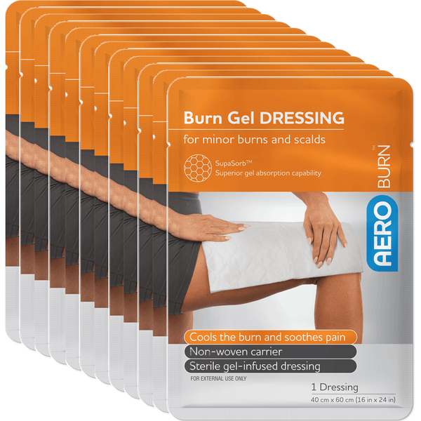 AEROBURN Burn Gel Dressing Pad 40 x 60cm Large 12 Pack ABD46 (12 Pack) - SuperOffice