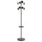 Alba Premium Coat Rack Umbrella Stand 8 Hook Weighted Silver/Black 0396840 - SuperOffice