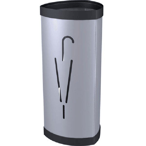 Alba Umbrella Stand Bin Steel Silver Lobby Reception Office Home 0400080 - SuperOffice