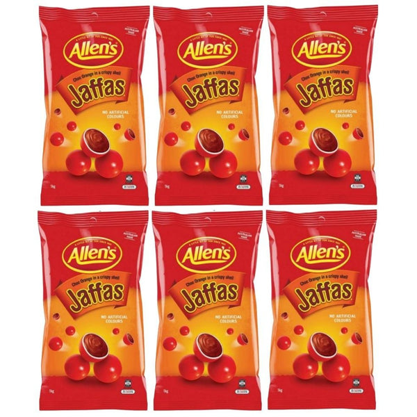 Allen's Jaffas Lollies 1kg 6 Pack Bulk JAF1PKT(6PACK) - SuperOffice