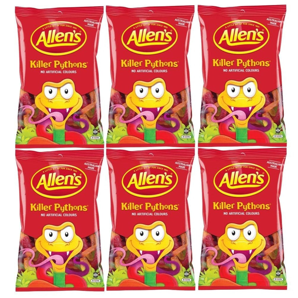 Allen's Python's Snack Allen's Pythons Killer Lollies 1kg 6 Pack Bulk | SuperOffice