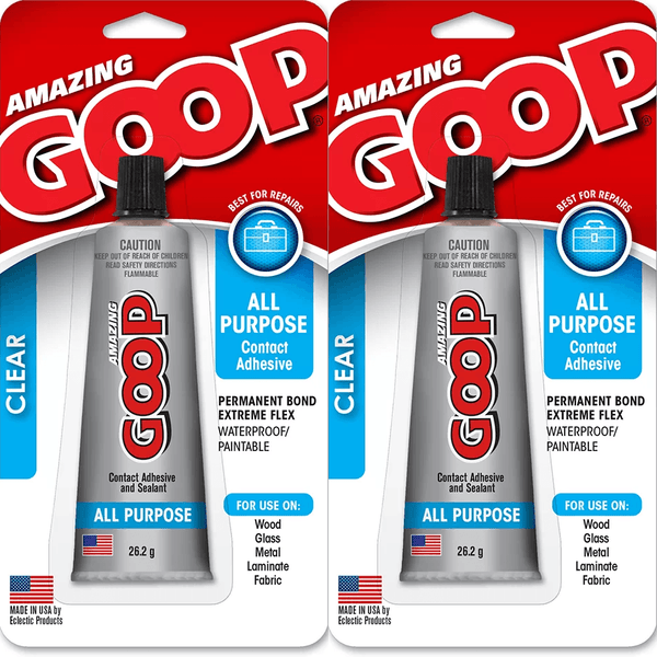 Amazing GOOP All Purpose Adhesive Glue Contact 26.2g Clear Glue Pack 2 AG40231 (2 Pack) - SuperOffice