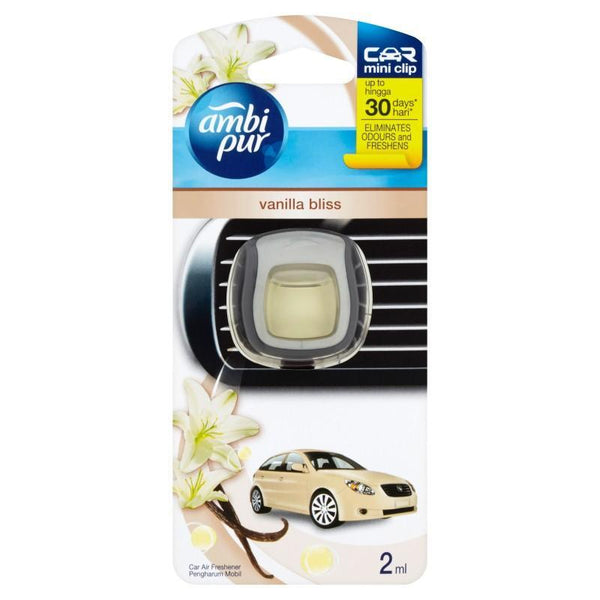 Ambi Pur Car Vent Clip Vanilla Bliss 2Ml Pack 6 570435 - SuperOffice