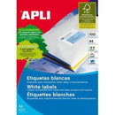 Apli 2409 General Use Labels Round Corners 24Up 64 X 33.9Mm A4 White 100 Sheets 902409 - SuperOffice