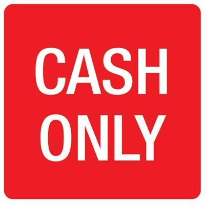 Apli Cash Only Sign Self Adhesive 900432 - SuperOffice