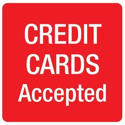 Apli Credit Cards Accepted Self Adhesive Sign 900433 - SuperOffice