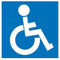 Apli Disabled Self Adhesive Sign Blue And White 900424 - SuperOffice