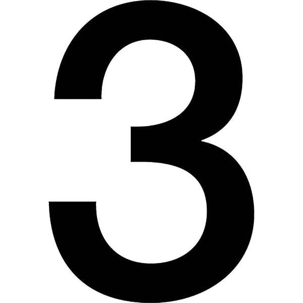 Apli Self Adhesive Number 3 Black/White 900408 - SuperOffice