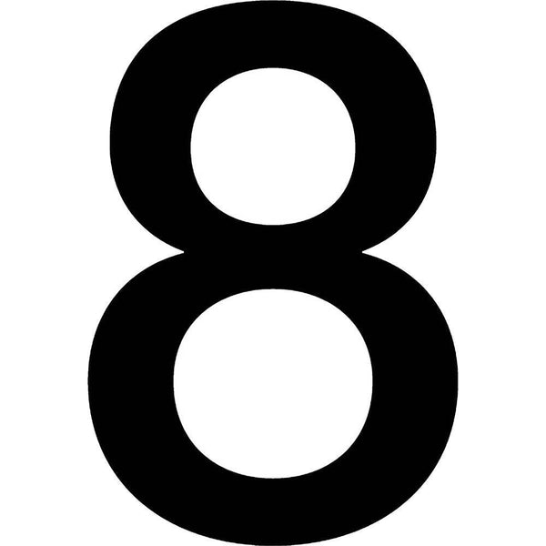 Apli Self Adhesive Number 8 Black/White 900413 - SuperOffice