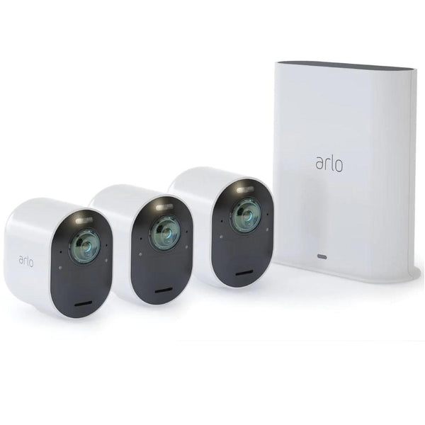 Arlo Ultra 2 Security Spotlight Camera 4K UHD Wireless System 3 Cameras & Smart Hub VMS5340-200AUS - SuperOffice