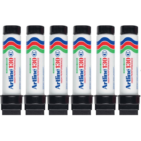 Artline 130 Permanent Marker 30mm Chisel Nib Black Box 6 113001 (Box 6) - SuperOffice